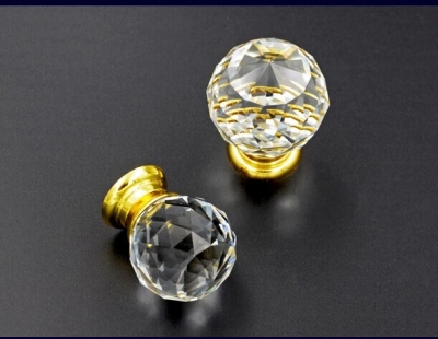 35mm diameter white K9 crystal diamond knobs for drawer/cupboard [K9 crystal-1]