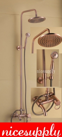 Antique Brass Wall Mounted Rain Shower Faucet Set b5032 Bathroom Faucet Shower [Shower Faucet Set 2335|]