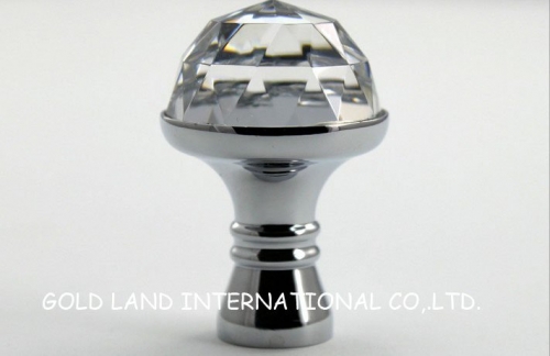 D20xH31mm Free shipping pure brass top quality K9 crystal glass knob/Cuprum base furniture cabinet knob