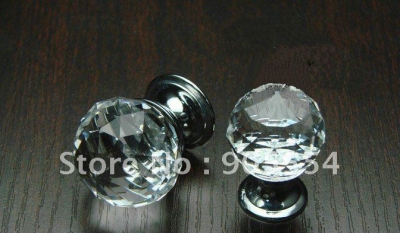 D25xH36mm multi-faceted cutting crystal drawer handle/cabinet handle
