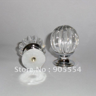 D30xH40mm Free shipping pumpkin crystal glass furniture drawer door knob