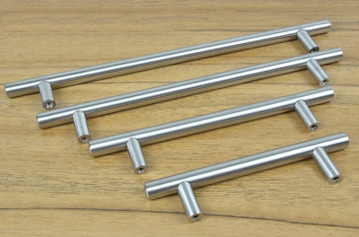 Furniture Hardware Modern Solid Stainless Steel Kitchen Cabinet Handles and Knobs Bar T Handle(C.C.:320mm L:500mm) [Stainless Steel Cabinet Handle 1]