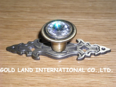 L84mm Free shipping K9 crystal glass drawer pull /furniture kitchen cabinet handle