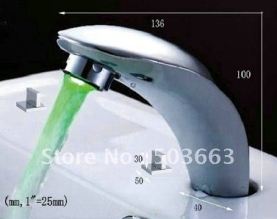 LED Classic Style Beautiful Deck Mounted B&S Tap Mixer Faucet CM0388