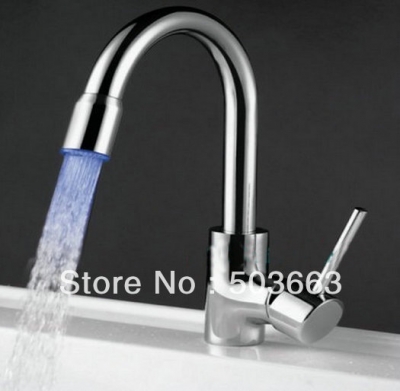 Led kitchen faucet mixer tap 3 colors b083