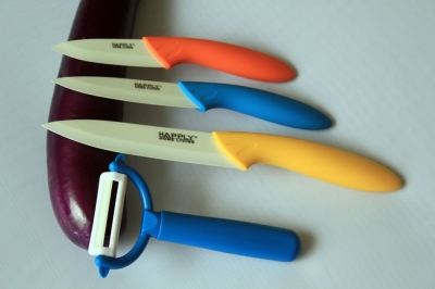 New 3"+4"+ 5"+Peeler ?White Ceramic Knife with ABS Colorful Handle