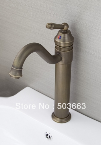 New Swivel Spout Design Wholesale Antique Brass Bathroom Basin Sink Faucet Vanity Brass Faucet H-027