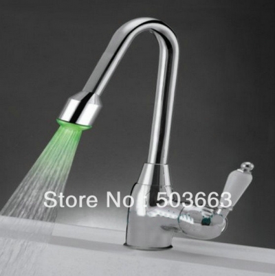 Nice LED FAUCET kitchen mixer tap chrome 3 colors b060 [Kitchen Led Faucet 1687|]
