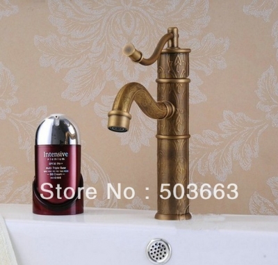 Promotions Single Hole Bathroom Kitchen Basin Faucet Antique Pattern Mixer Tap S-015 [Bathroom faucet 522|]