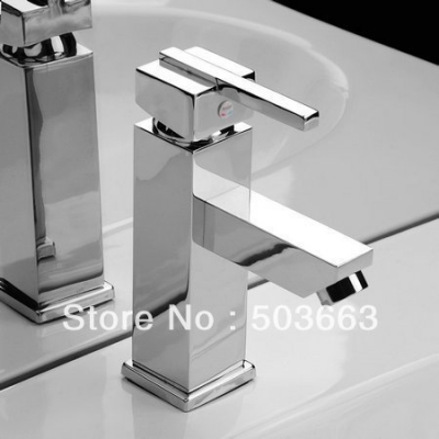 Single Handle Waterfall Big Spout Bathroom Basin Brass Mixer Tap Vanity Faucet , Chrome Finish Y-3131