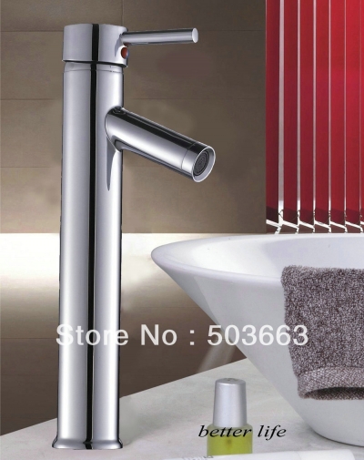 Single Hole Deck Mounted Chrome Finish Bathroom Basin Faucet Sink Mixer Tap L-1502 [Kitchen Faucet 1579|]