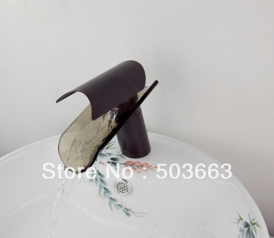 Wholesale Newly Bathroom Basin Sink Waterfall Faucet Oil Rubbed Bronze Finish Vanity Mixer Tap S-991