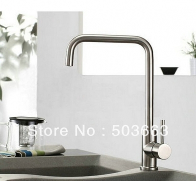 Wholesale Nickel Brushed Single Handle Deck Mounted Kitchen Swivel Sink faucet Mixer Tap Vanity Faucet Crane S-222