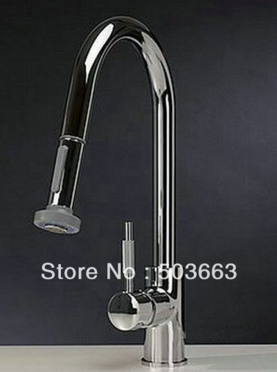 Wholesale Spray 1000mm Kitchen Brass Faucet Basin Sink Pull Out Spray Mixer Tap S-738 [Kitchen Pull Out Faucet 1983|]