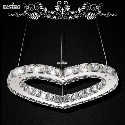 dinning room diamond crystal led pendant lamp romantic heart pendant light fixture for restaurant enterway decoration luxury [modern-pendant-light-6724]