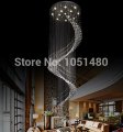 modern contemporary spiral crystal chandelier penthouse floor luxury cristal lamp dia80*h250cm