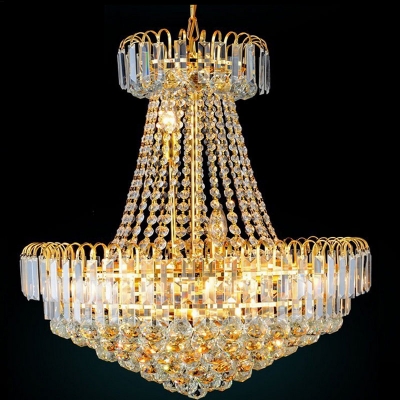 modern fashion led royal empire golden crystal chandeliers french art lights luxury decoration ceiling lamps lighting christmas [modern-pendant-light-6537]