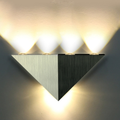 modern led wall lamp 5w ac90-260v indoor outdoor home decoration triangle wall sconces warm white 5 led bedroom tv lights