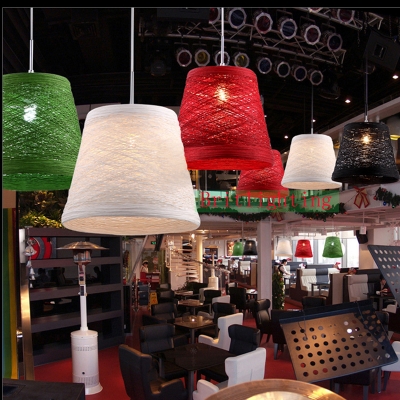 multi colour pendant lamp modern red/black/white dining room pendant light lighting brief fashion single head pendant light [pendant-lights-2094]