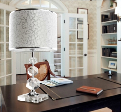 new modern item dia300*h510mm crystal desk lamp home led reading lamp [crystal-table-lamp-4879]