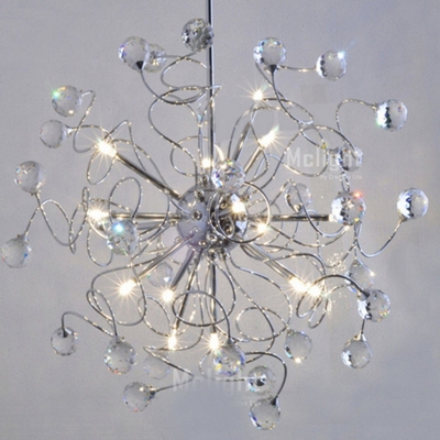 silver floral k9 vanity crystal led pendant lamp with g4 lights luminaire pendant lighting for dining room cloth shop [crystal-ceiling-light-6727]