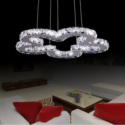 whole modern crystal chandelier for living room d49cm led chandeliers lighting flower desgin 110-240v