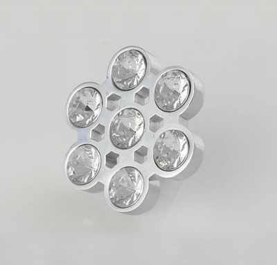 10Pcs k9 Crystal Glass Cabinet Pull Knobs For Furniture Hardware New