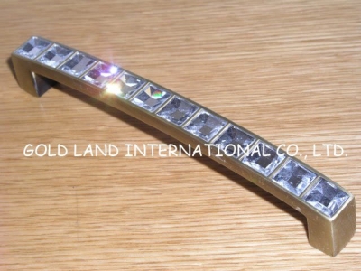 128mm bronze-coloured Free shipping K9 crystal glass furniture drawer handle