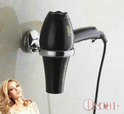 1pc/lot innovative wall-mounted hair dryer rack stainless steel bathroom wall shelf storage hairdryer holder bathroom accessorie