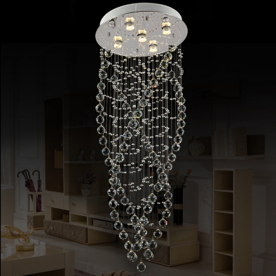 2014 luxury living room k9 crystal led chandelier modern bed room foyer lustre crystal hanging chandelier [staircase-chandelier-2650]