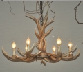 6 head european country deer head pendant lamp resin vintage lampshade e14 lighting fixtures home bar room decoration
