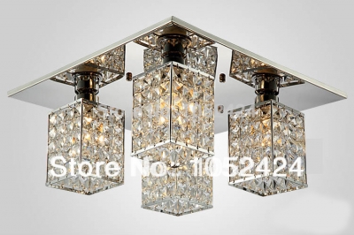 60w crystal semi flush mount 4 lights morden lamp led ceiling light#c6710-4hf