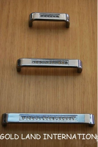 64mm Free shipping zinc alloy crystal glass furniture door handle/cabinet handle