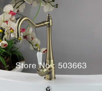 Antique Brass Finish Mixer Single Hole Set Kitchen Sink Faucet Vessel Tap D-0116 [Kitchen Faucet 1379|]