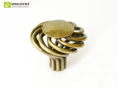 Birdcage Kitchen Handle Pull Knob Antique Brass Finish MP33Q-AB