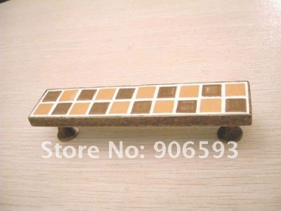 Coffee mosaic porcelain cabinet handle\\12pcs lot free shipping\\furniture handle