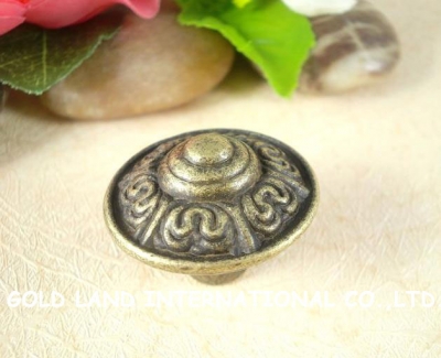 D29xH23mm Free shipping bronze-colored zinc alloy furniture cabinet knob