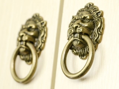Decorative Hardware Lion Head Kitchen Cabinet knob And Drawer Pull(Sizes:64mm * 52mm,Ring diameter:52mm)