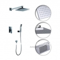 Luxury Bathroom Rainfall Wall Mounted With Handheld Shower Head Faucet Set L-2601