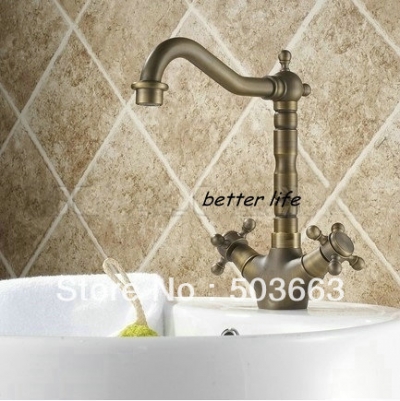 New Concept Antique Brass Bathroon Sink Mixer Tap Waterfall Faucet Basin Faucet Bathroom L-305 [Bathroom faucet 320|]