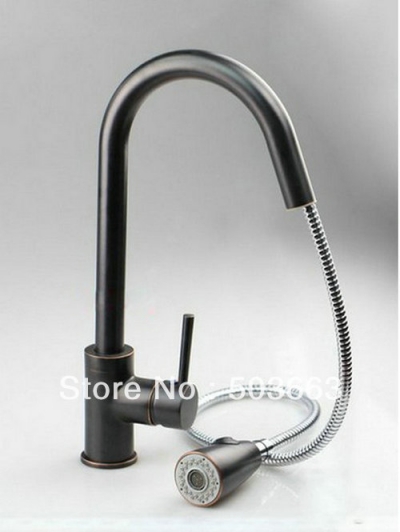 New Oil Rubbed Single Handle Brass Kitchen Faucet Basin Sink Spray Mixer Tap S-816 [Kitchen Faucet 1662|]
