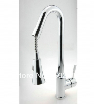 New Style Pull out Brass Chrome Kitchen Faucet Mixer Tap b8527b [Kitchen Pull Out Faucet 1916|]
