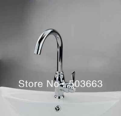 PRO Single Hole Kitchen Swivel Faucet Chrome Mixer Tap Basin Faucet Sink Faucet Mixer L-0154
