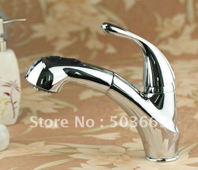 Pull out Bathroom Basin Sink Mixer Tap Polished Chrome Faucet CM0172