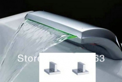 Waterfall Bathroom Basin Mixer Tap Bathtub Three Piece Faucet Set YS-8804k