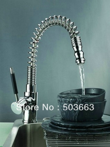 Wholesale Spray Kitchen Brass Faucet Basin Sink Pull Out Spray Mixer 90cm Tap S-737