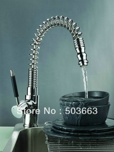 Wholesale Spray Kitchen Brass Faucet Basin Sink Pull Out Spray Mixer 90cm Tap S-737 [Kitchen Pull Out Faucet 1896|]
