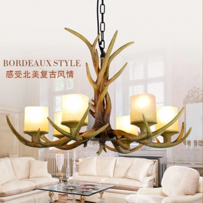 contemporary chandelier lighting, artistic antler featured chandelier with 6 lights 110-220v