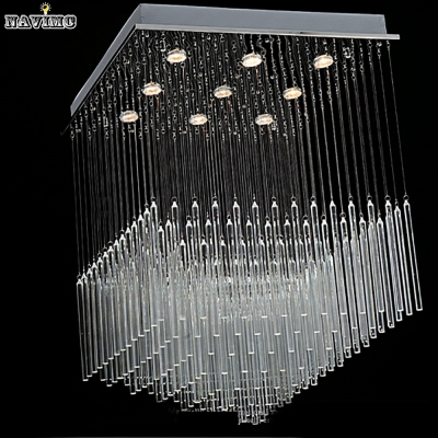 contemporary led crystal ceiling lights curtain wave hallway flush mount ceiling lamps large staircase lighting fixture el