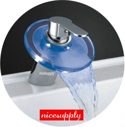 led faucet bathroom basin faucet mixer tap chrome finish 3 colors vanity faucet vessel sink faucet L-259 [Bathroom Led Faucet 975|]